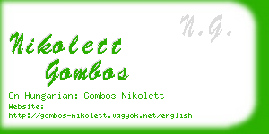 nikolett gombos business card